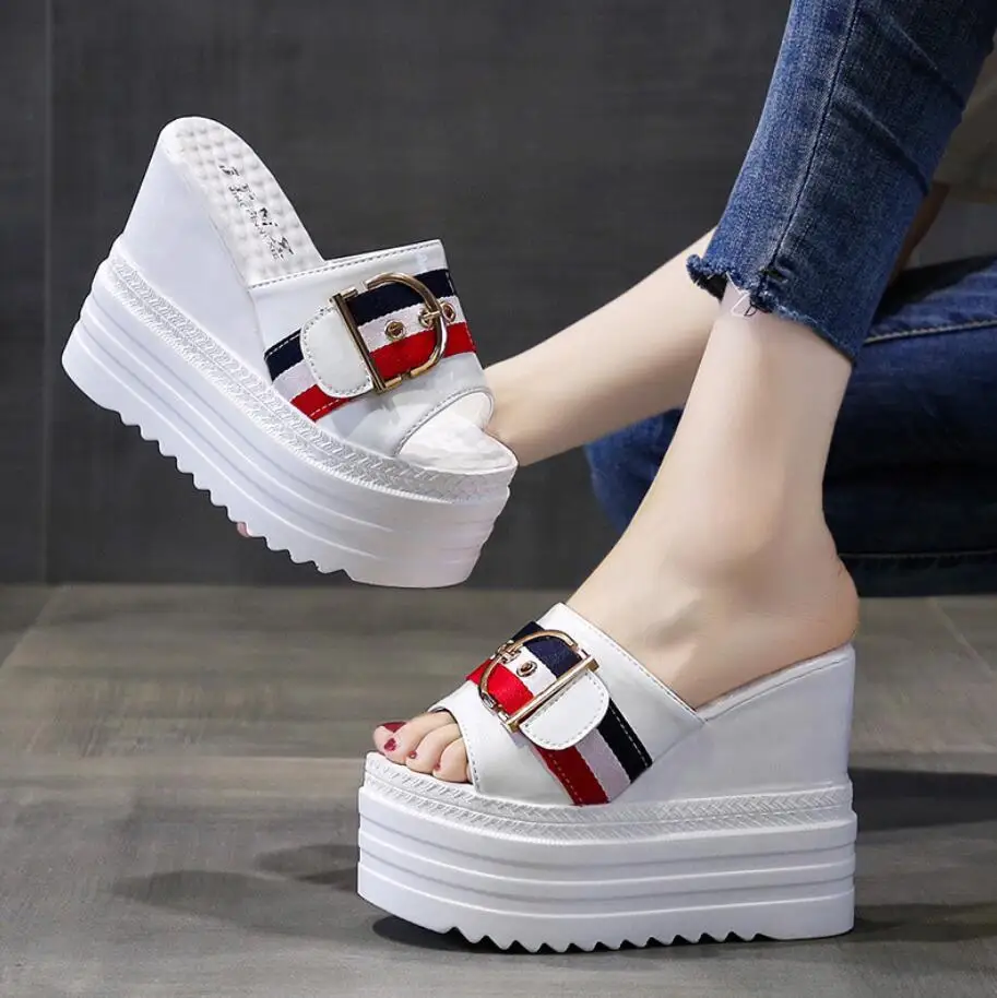 Top Trends: 2024 Women Bottom Wedge Slippers Summer Fashion With All-Match Sexy Thick Soled Sandals Shoes Women Flip Flops Slipper Female Shoppable Styles