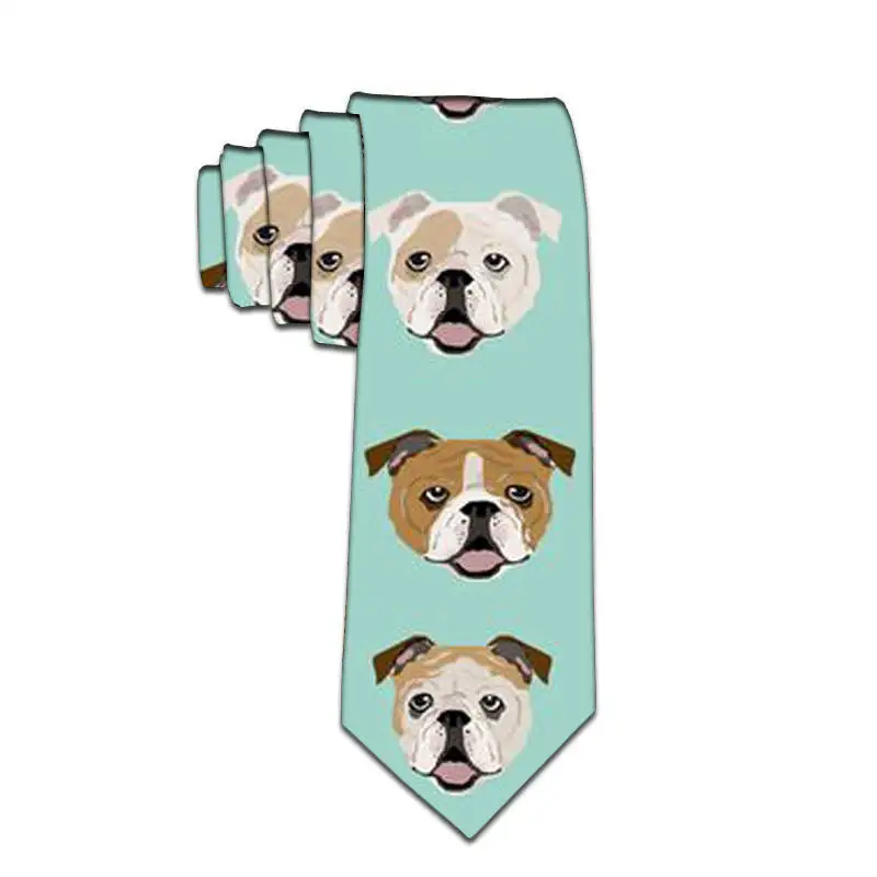 Top Trends: Cartoon Dog Sunflower Print Tie Casual Slim High-quality 8cm Nylon Men Women Necktie Funnny Harajuku Party Dinner Female Men Tie Shoppable Styles - Image 5