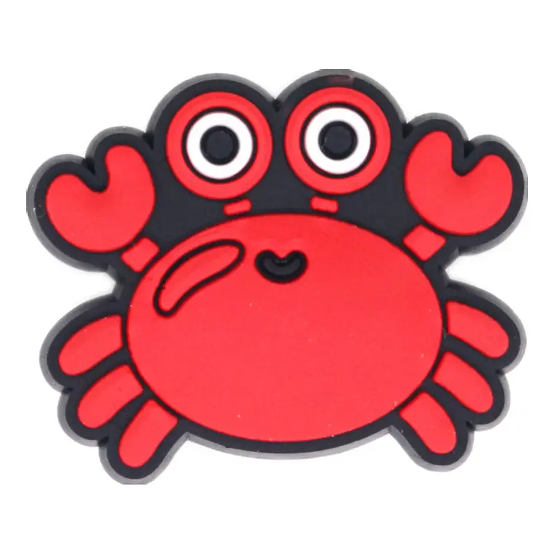 Top Trends: 1pcs Cartoon Animals PVC Shoe Charms Buckle Cute Crab Starfish Designer Shoe Accessories Decorations Clog Fit Bracelet Kids Gift Shoppable Styles - Image 3