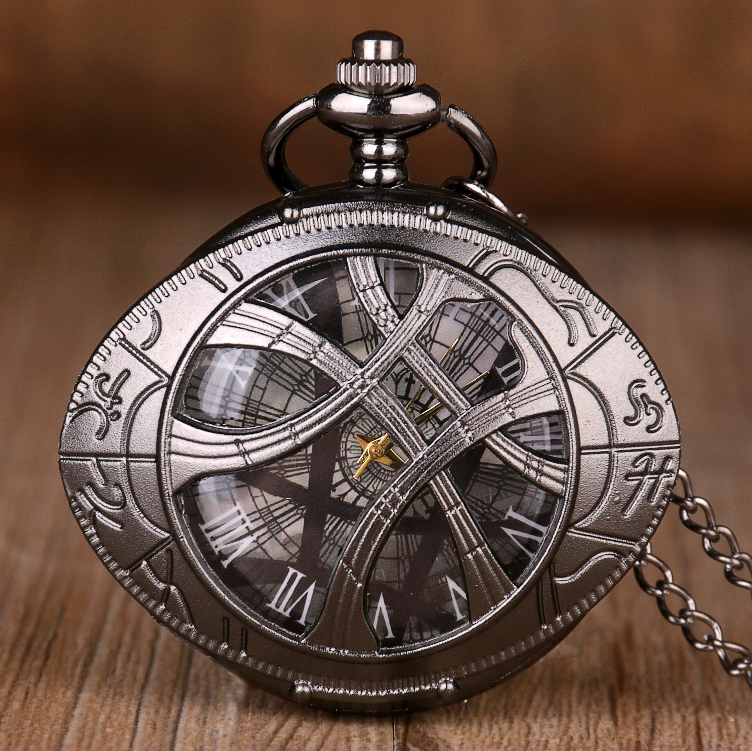 Top Trends: New Vintage Bronze Pocket Watches Eyes Design Shape Quartz Pocket Watches Jewelry Pendant Necklace Chain Gifts For Mens Womens Shoppable Styles