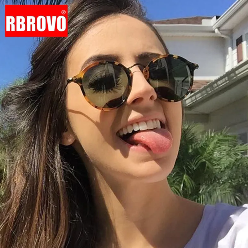 Top Trends: RBROVO Fashion Round Sunglasses Women Designer Sunglasses Women 2023 High Quality Sunglasses For Women / Men Vintage Oculos De Sol Shoppable Styles