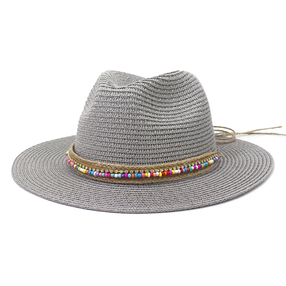 Top Trends: Pink Panama Hat Womens Sun Hat Straw Beach Fedora Summer Hat Wide Brim Sombreros Shoppable Styles - Image 3