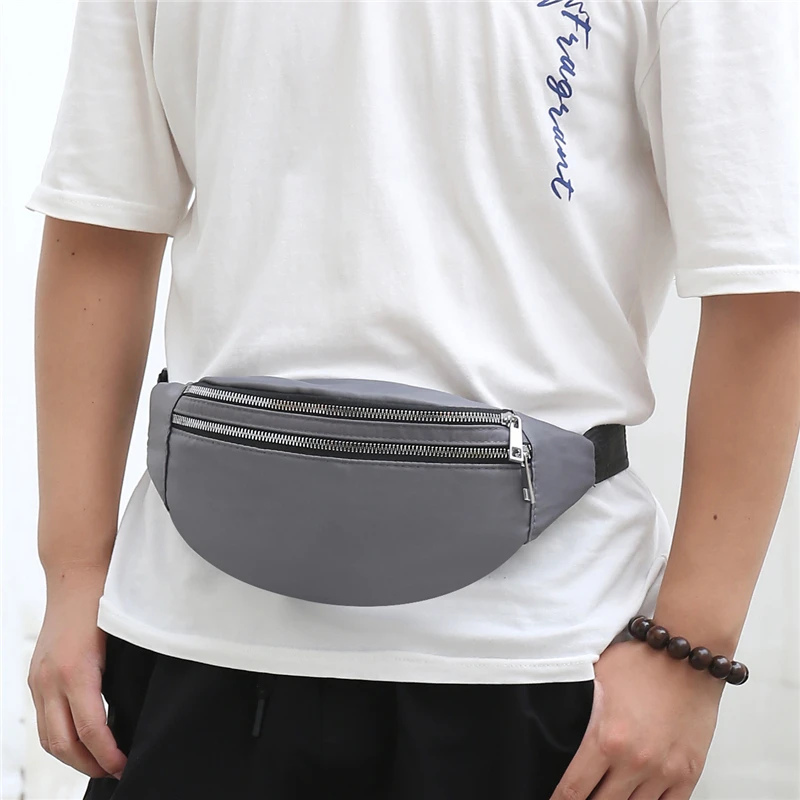 Top Trends: Men Waist Bag Breast Package Waterproof Outdoor Sports Chest Bag Pouch Korean-style Fanny Pouch Crossbody Male Banana Bag Shoppable Styles - Image 3