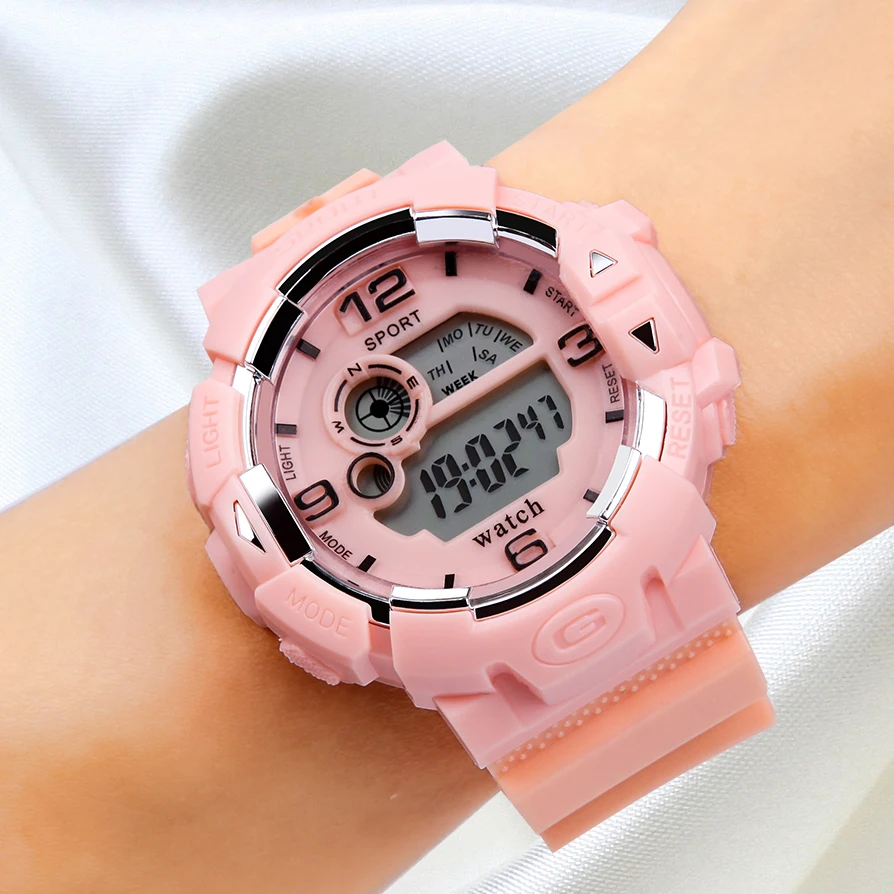 Top Trends: Sport Watches Women Waterproof Digital Watch Girls Students Quartz Clock Wristband Women Watches With Weeks Compass Shoppable Styles