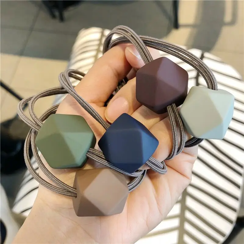 Top Trends: Fashion Square Elastic Hair Band Korea Hair Accessories For Girls Women Handmade Hair Tie Head Band Hair Scrunchies Ornaments Shoppable Styles