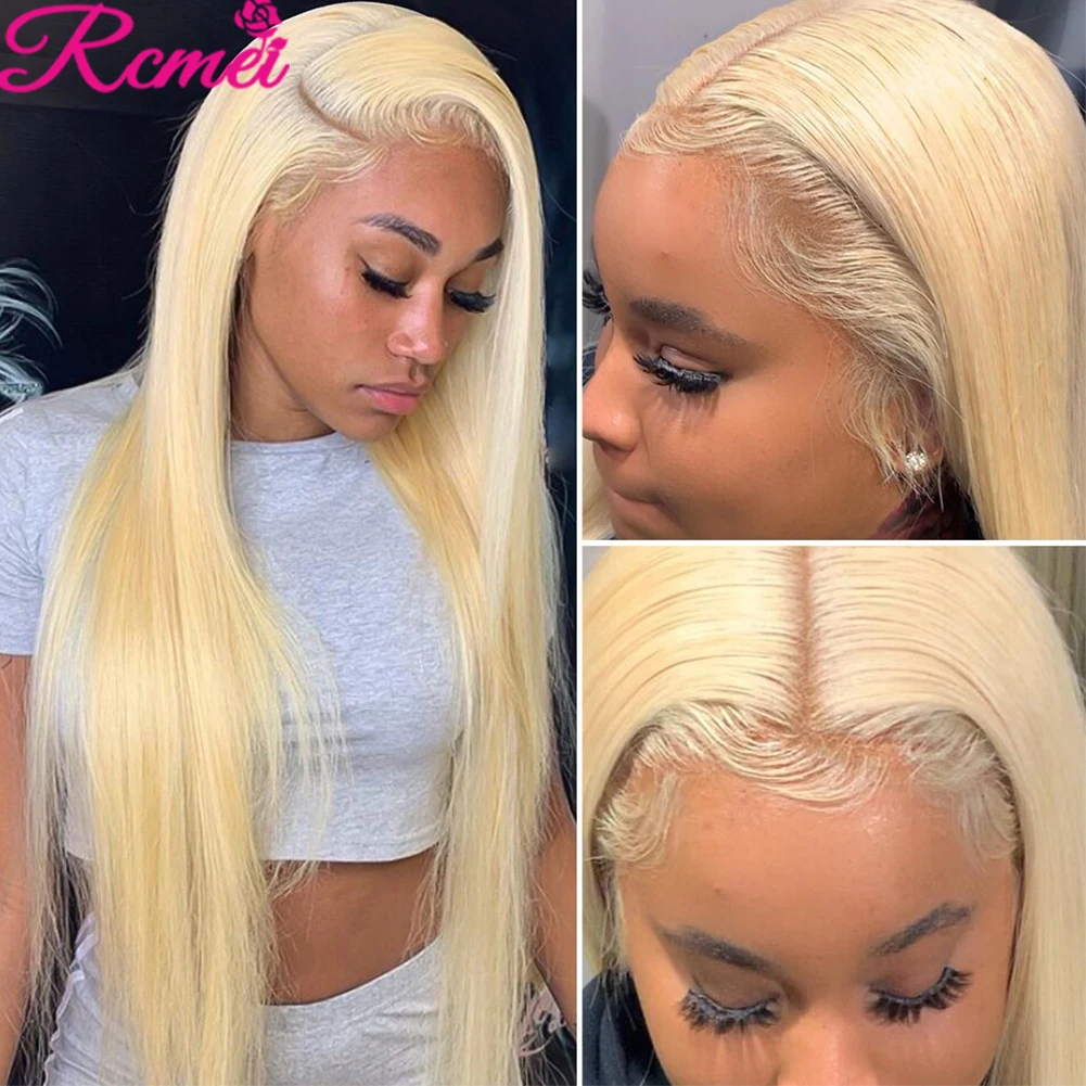 Top Trends: 13x4 613 Blonde HD Lace Front Human Hair Wigs Straight 613 Transparent Lace Frontal Wig With Baby Hair Brazilian Remy 150% Wigs Shoppable Styles