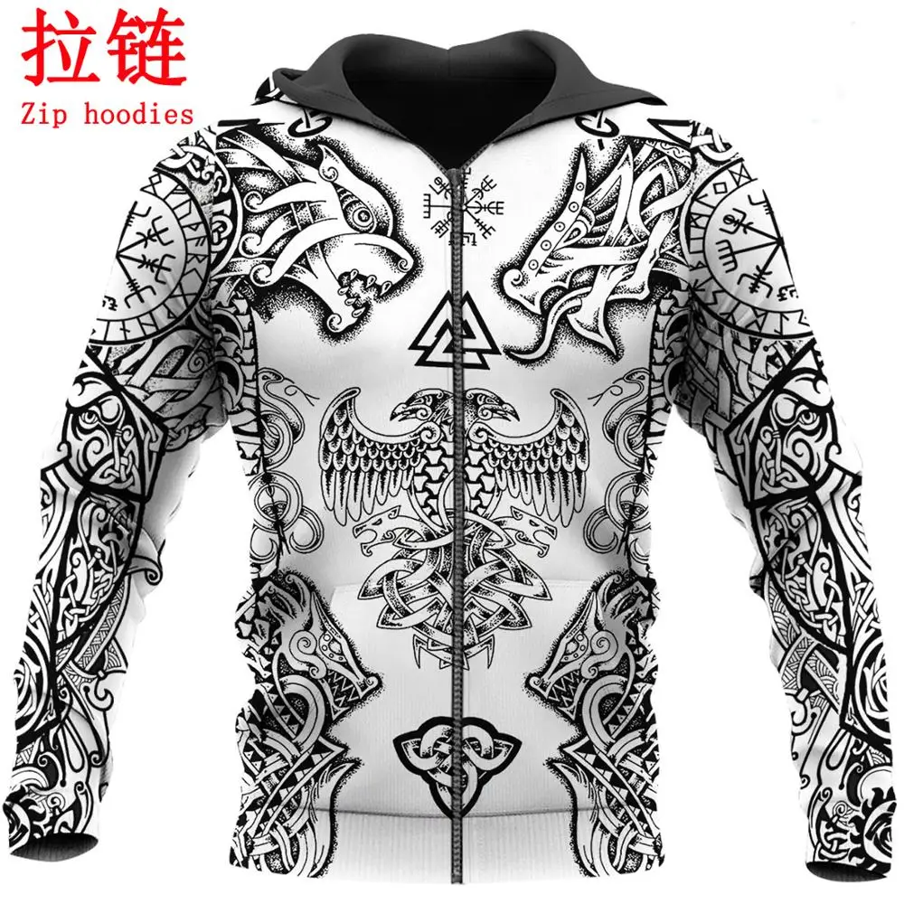 Top Trends: Beautiful Wolf And Tattoo 3D Printed Hoodie Harajuku Fashion Sweatshirt Unisex Casual Jacket Pullover Sudadera Hombre DW093 Shoppable Styles - Image 3