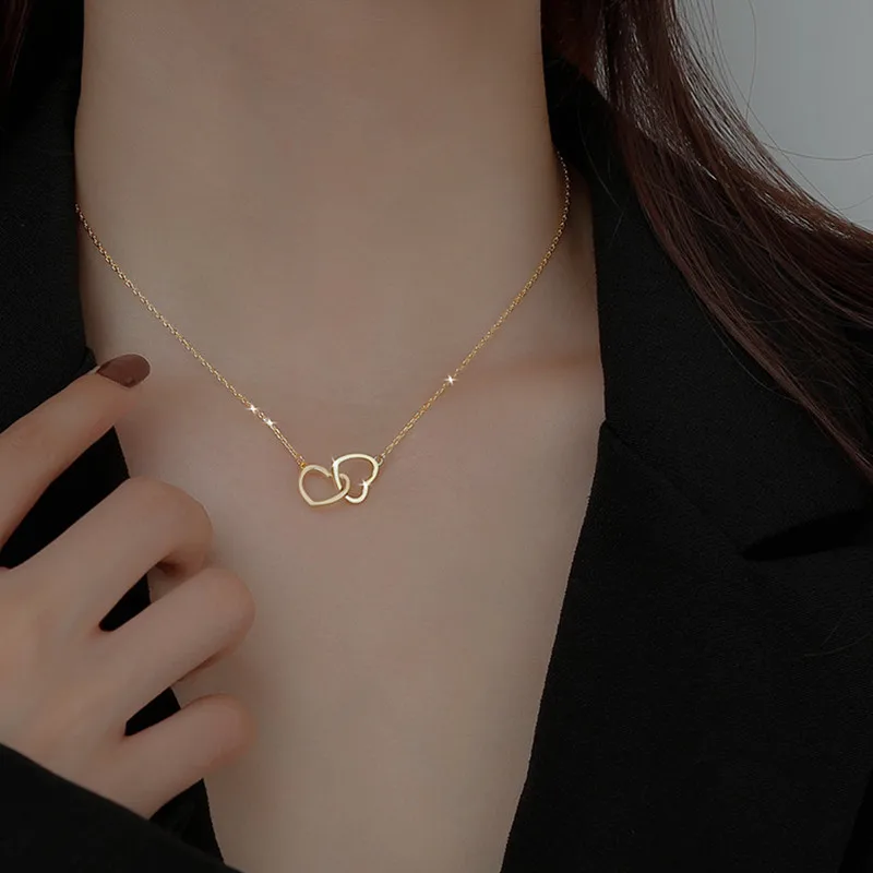 Top Trends: Luxury 18k Gold Heart Necklace Pendant For Women Christmas Fine Jewelry Bijoux Femme Bizuteria Pendants Fox Charm Cute / Romantic Shoppable Styles