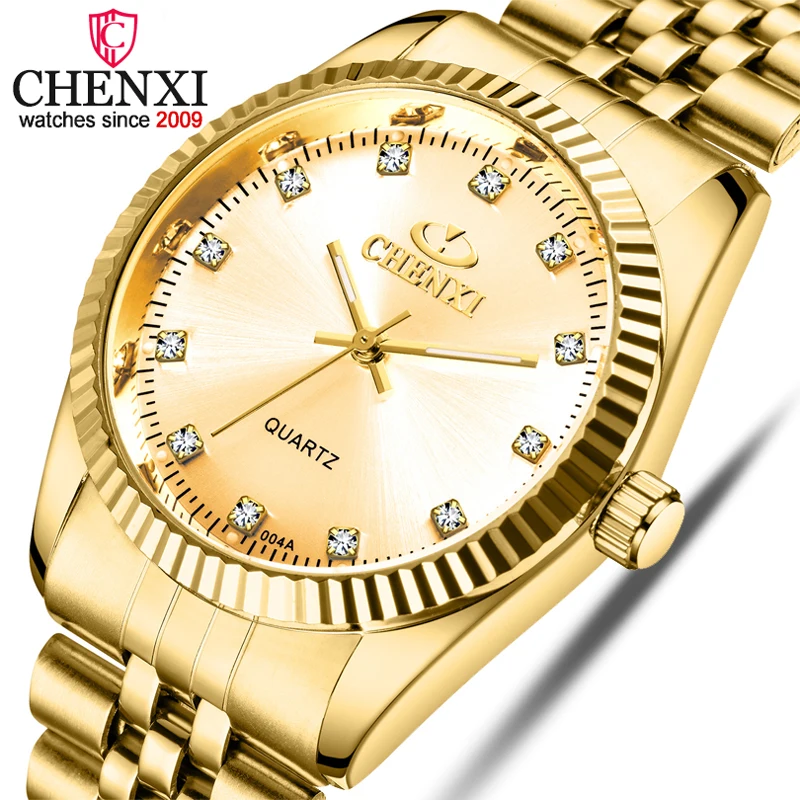 Top Trends: CHENXI Men Gold Watch Male Stainless Steel Quartz Golden Men's Wristwatches For Man Top Brand Luxury Quartz-Watches Gift Clock Shoppable Styles