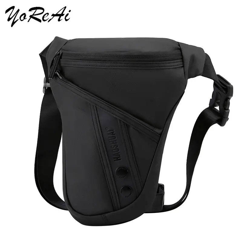 Top Trends: YoReAi High Quality Men Nylon Waterproof Leg Bag Motorcycle Multi-purpose Messenger Shoulder Bags Belt Hip Bum Waist Fanny Pack Shoppable Styles