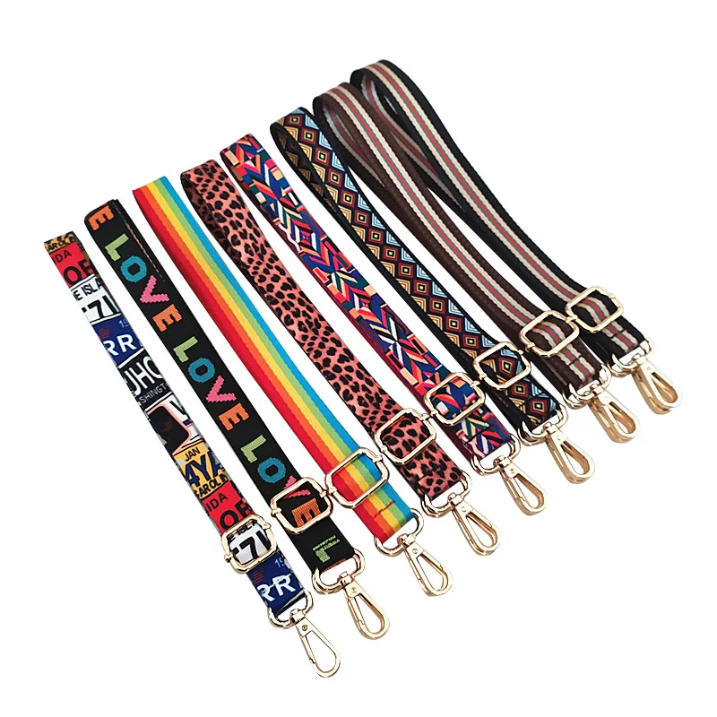 Top Trends: Width 2.5cm Adjustable Bag Strap Bag Part Accessories For Handbags Belt DIY Rainbow Shoulder Strap Replacement Purse Strap For B Shoppable Styles