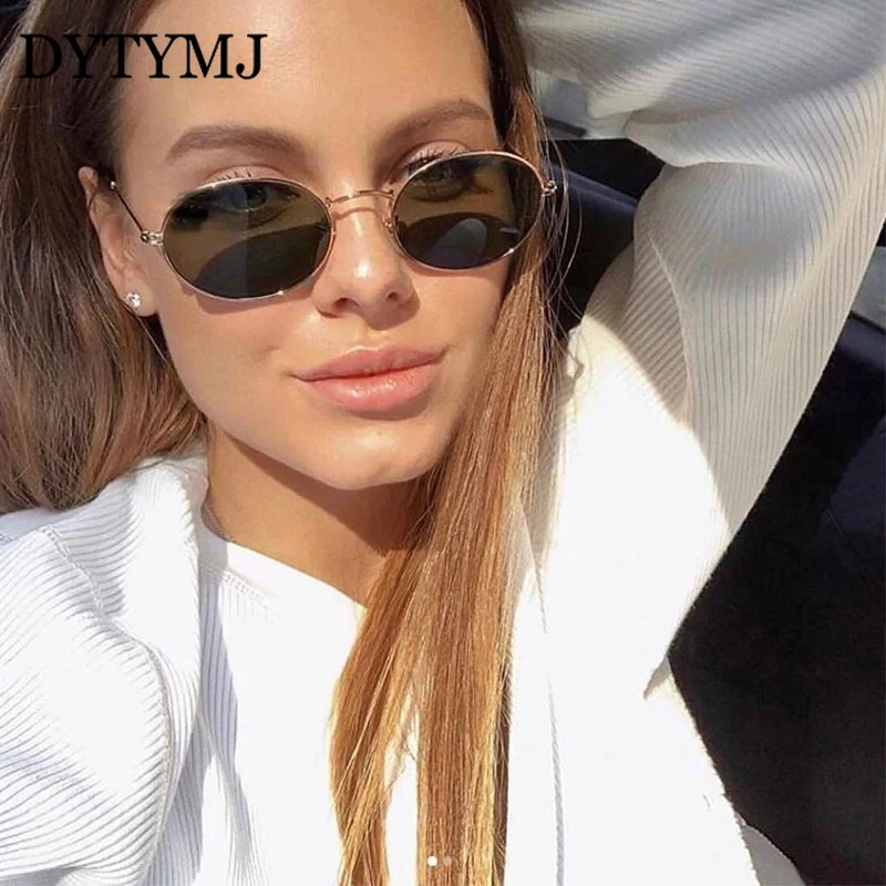 Top Trends: DYTYMJ Retro Alloy Sunglasses Women Metal Round Sunglasses Women Vintage Oval Sun Glasses For Men Luxury Designer Gafas De Sol Shoppable Styles