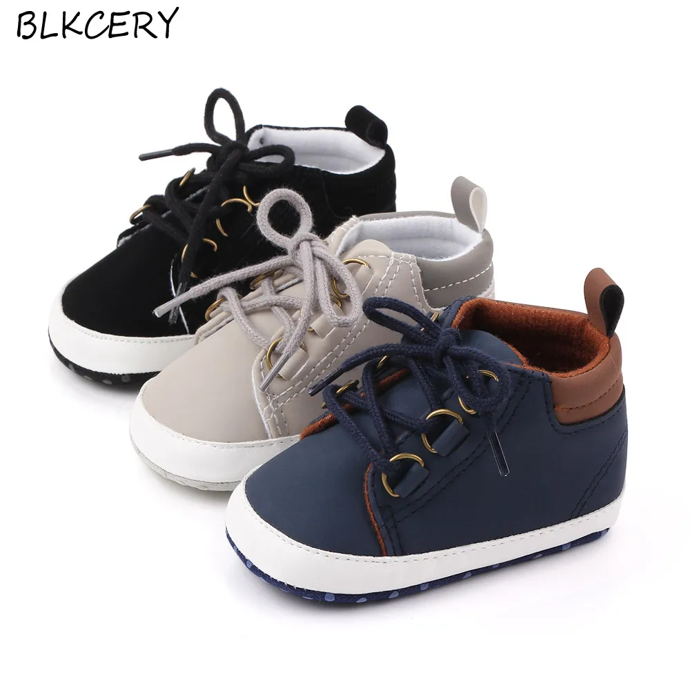 Top Trends: Brand Newborn Baby Boy Shoes Soft Sole Crib Shoes Infant Boots Anti-slip Sneaker Solid First Walkers For 1 Year Old 0-18 Months Shoppable Styles