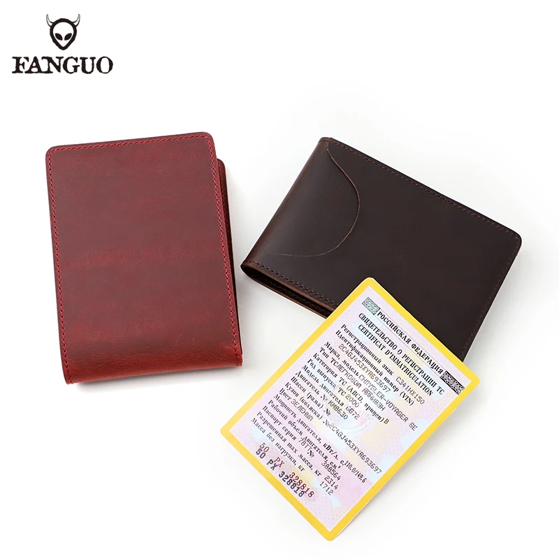 Top Trends: Genuine Leather Russian Driver's License Holder Cow Leather Cover For Car Auto Document Portable Card Slot Wallet Coin Purse Shoppable Styles