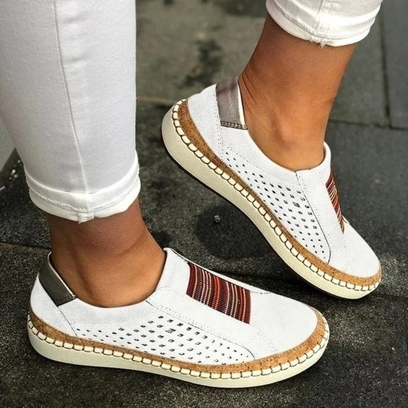 Top Trends: Ladies Low-cut White Flats Canvas Flat Shoes Women Casual Vulcanize Shoes New Women Summer Autumn Sneakers Plus Size Shoppable Styles