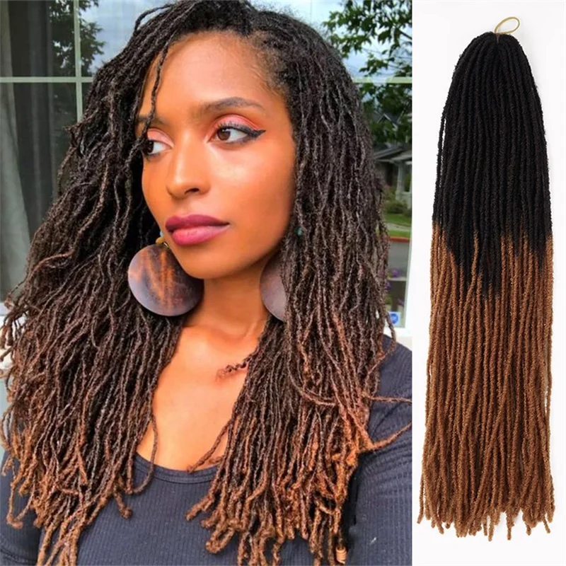 Top Trends: 18 Inch Fake Hair Sister Locs Faux Locs Crochet Hair Extensions For Black Women Synthetic Faux Locs Crochet Hair Accessories Shoppable Styles