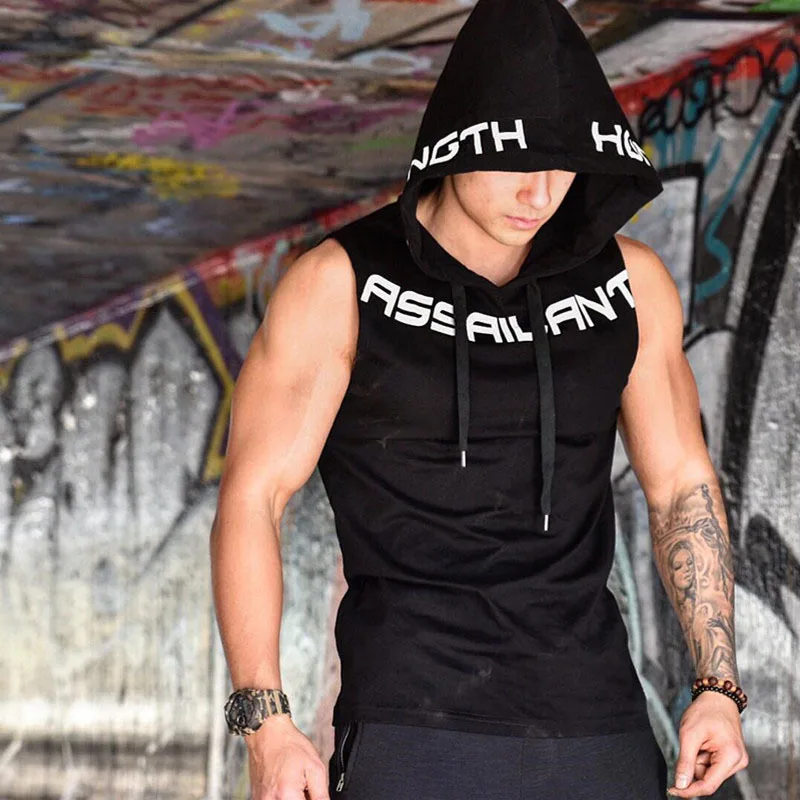 Top Trends: HETUAF 2019 Mens Cotton Hoodie Fitness Clothes Bodybuilding Tank Top Men Trend Tees Shirt Casual Vest Shoppable Styles - Image 5