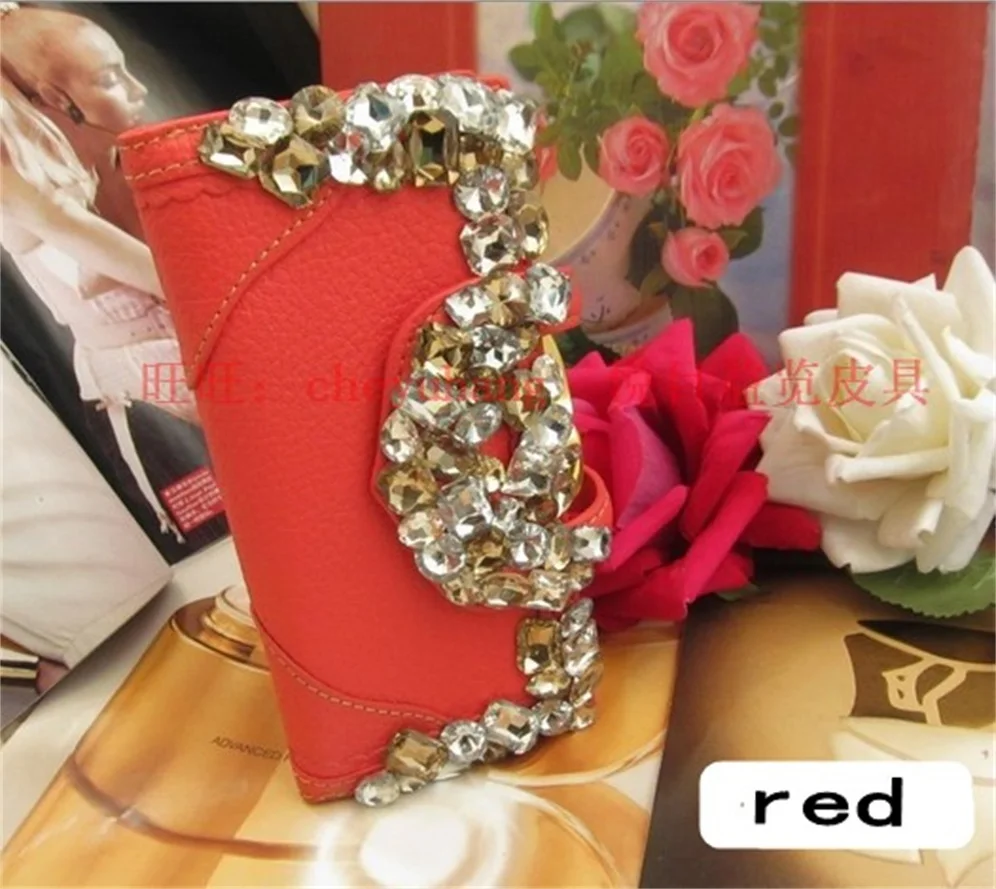 Top Trends: Luxury Leather Wallet Women's Long Fashion Snap Multi-card Rhinestone Ladies Wallet Trend Diamond Wallet Banquet Clutch Bag Shoppable Styles - Image 4