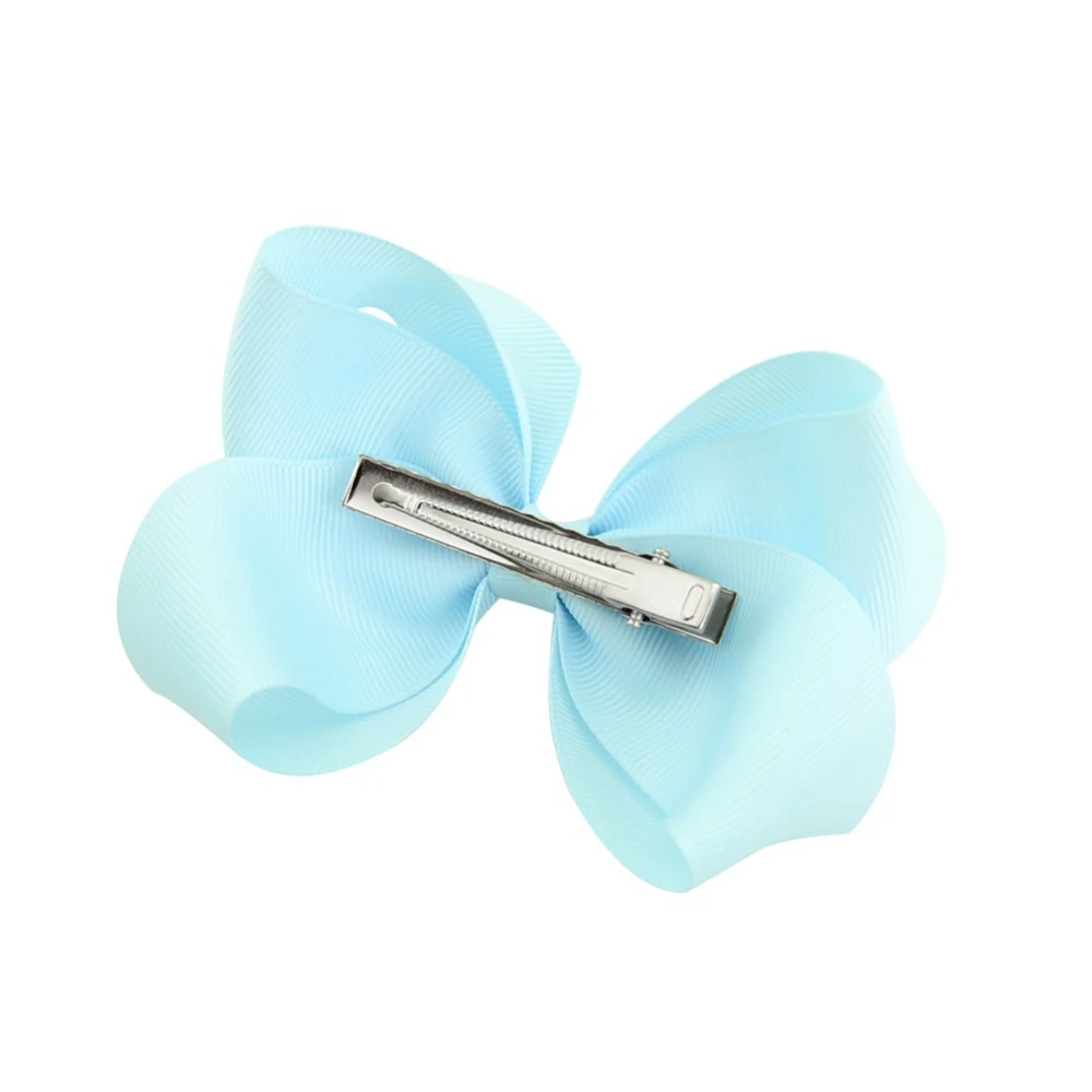 Top Trends: 2Pcs / Set 4Inches Solid Color Bow Hair Clip For Kids Girls Ribbon Bowknot Hairpins Barrettes Boutique Headwear Hair Accessories Shoppable Styles - Image 5