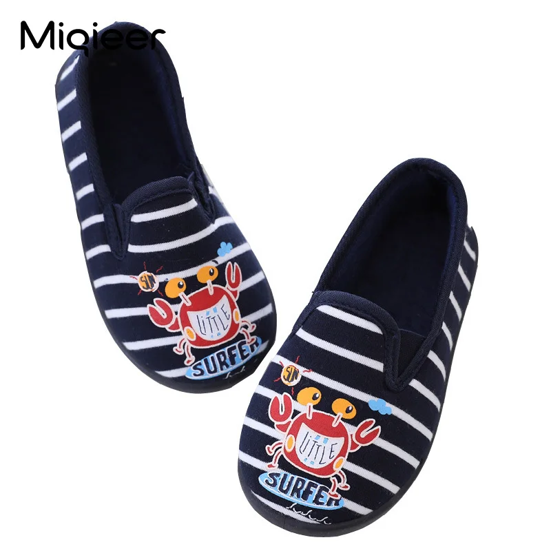 Top Trends: Boys Children Home Slippers 2021 Autumn Spring Winter Cotton Fabric Anti Skid Soft Sole Kids House Shoes Warm Floor Footwear Shoppable Styles