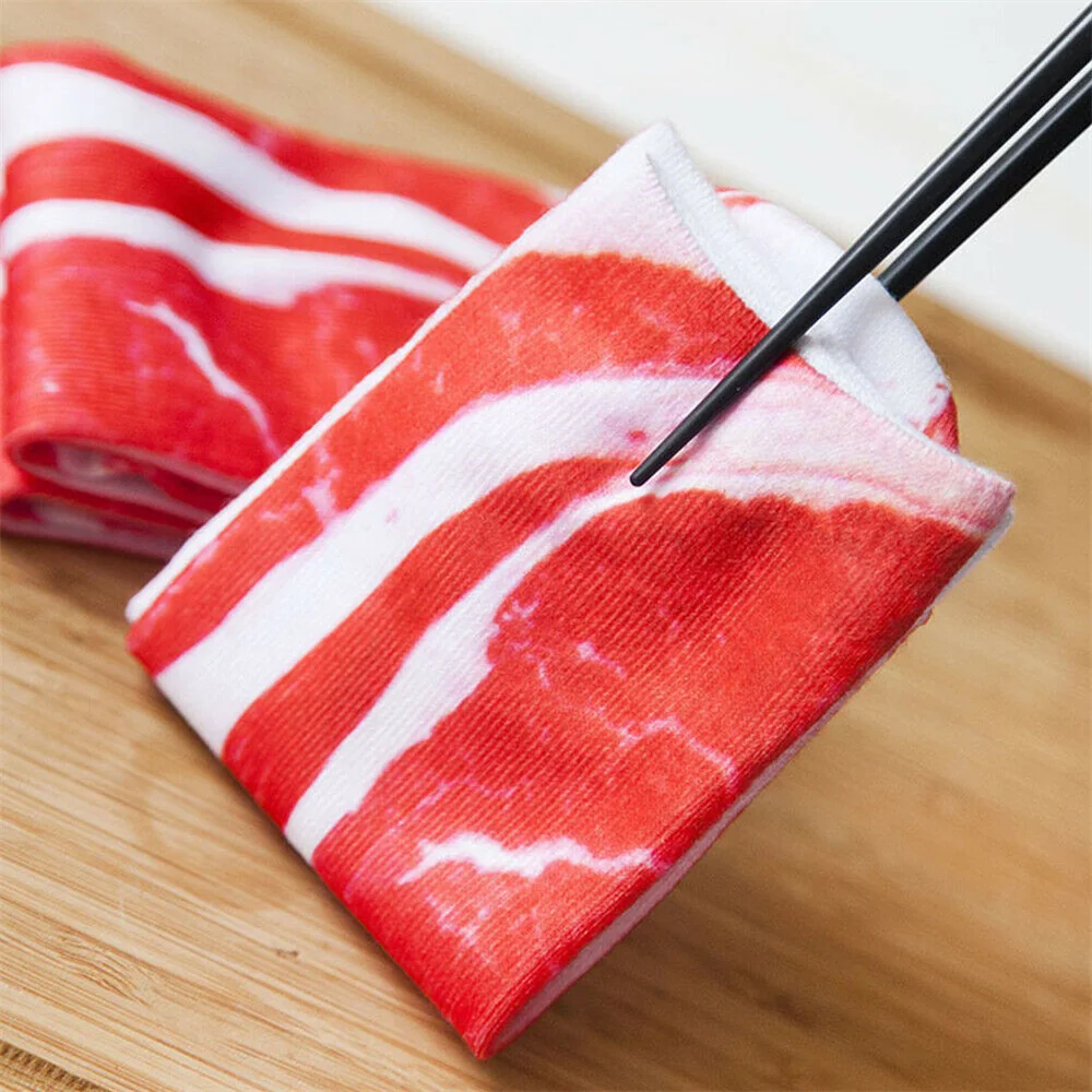 Top Trends: Steak Gift Weird Novelty Funny Chef Joke Beef Meat Socks Vegan Bacon Pork Gag Socks Cotton Sox New Year's Gift For Firends 2022 Shoppable Styles - Image 2