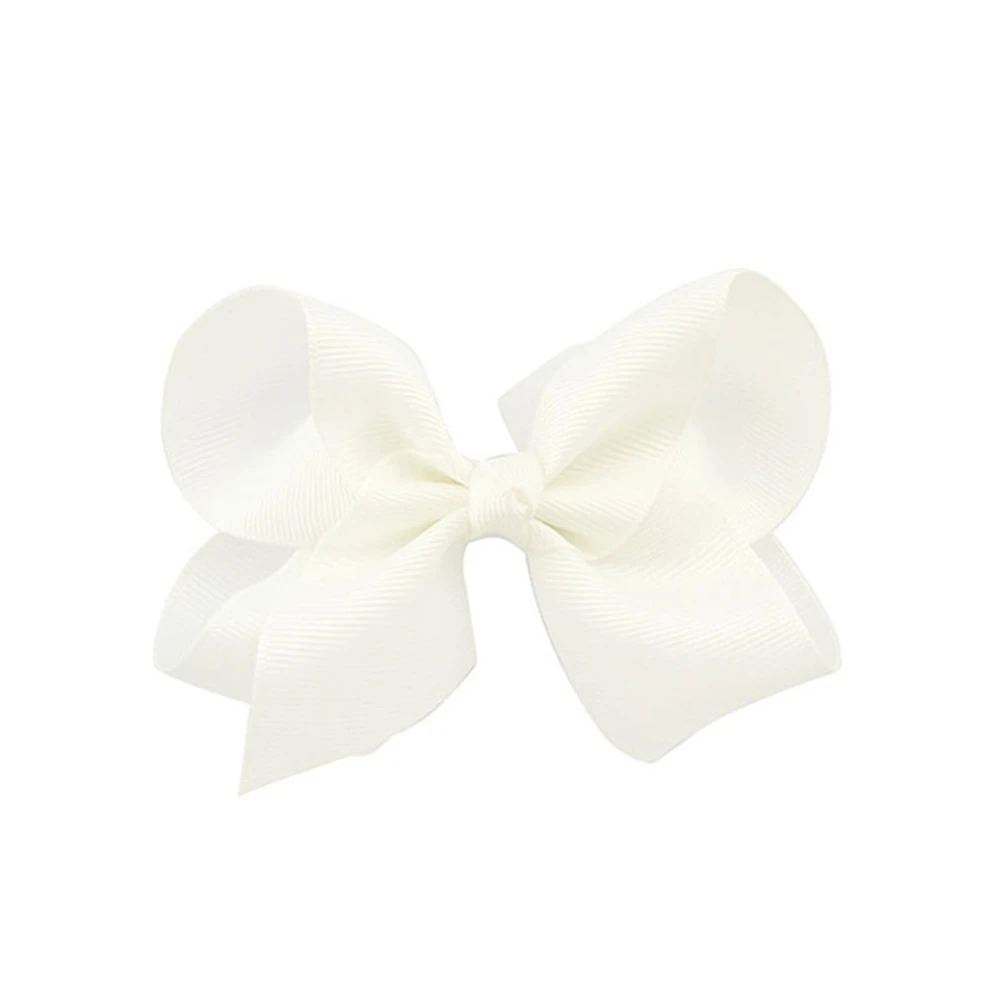 Top Trends: 2Pcs / Set 4Inches Solid Color Bow Hair Clip For Kids Girls Ribbon Bowknot Hairpins Barrettes Boutique Headwear Hair Accessories Shoppable Styles - Image 3