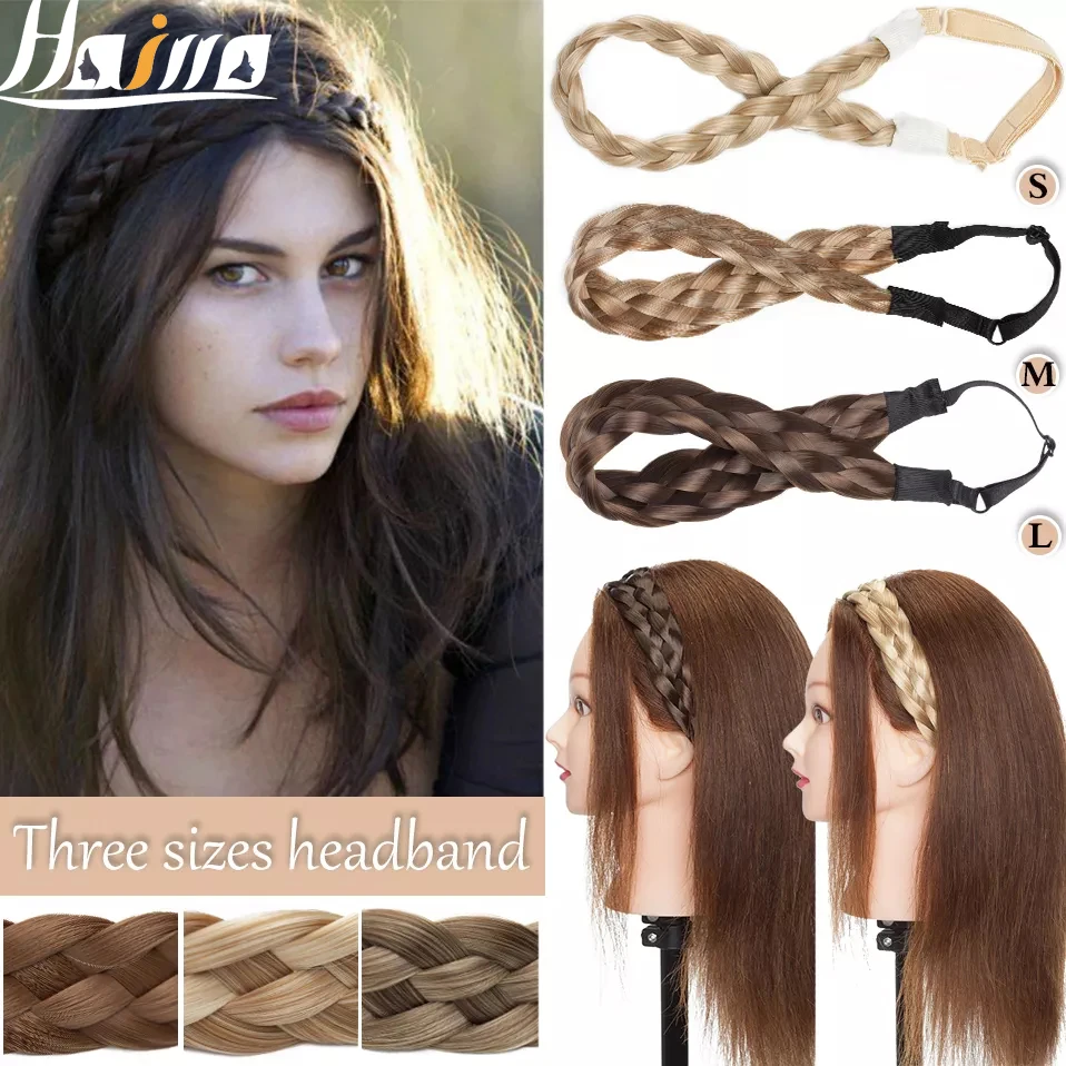 Top Trends: HAIRRO 10‘’ Synthetic Bohemian Ombre Color Plait Headband Adjustable Twist Elastic Hair Bands Braid Hair Accessories For Women Shoppable Styles