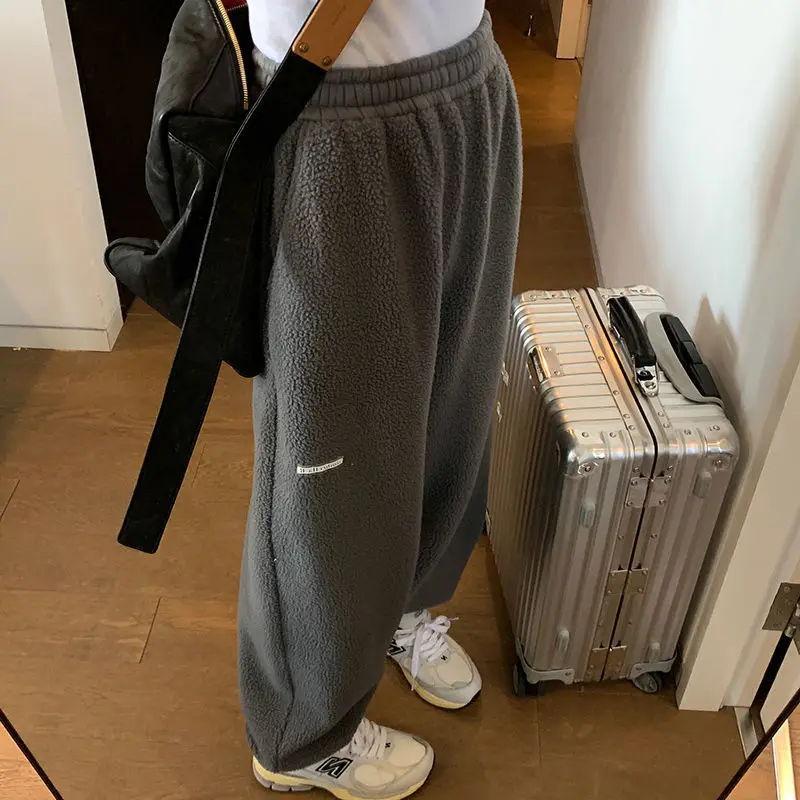 Top Trends: Women Fleece Hip Hop Harem Pants Winter Oversize Harajuku Ladies Jogging Black Casual Trousers Korean Fashion Sweatpants Fernan Shoppable Styles