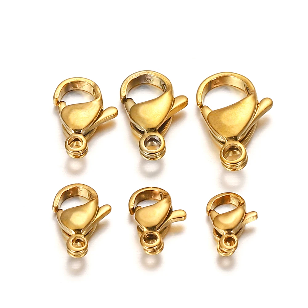 Top Trends: 10-30Pcs Stainless Steel Gold Plated Lobster Clasp Claw Clasps For Bracelet Necklace Chain Diy Jewelry Making Findings Supplies Shoppable Styles - Image 4