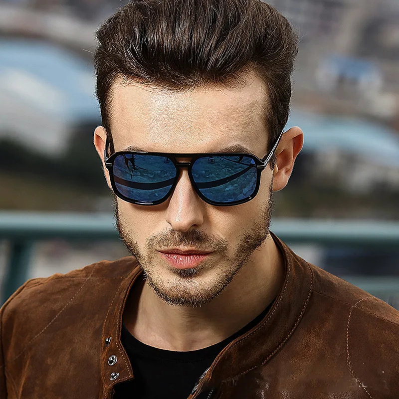 Top Trends: 2023 Fashion Men Cool Square Style Gradient Polarized Sunglasses Driving Vintage Brand Design Cheap Sun Glasses Oculos De Sol Shoppable Styles