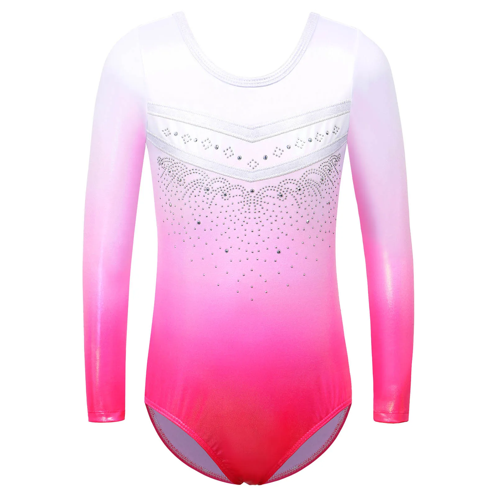 Top Trends: BAOHULU Sparkle Girls Ballet Leotard Long Sleeve Gymnastics Leotard Kids Gradient Color Bodysuit Ballerina Performance Outfit Shoppable Styles