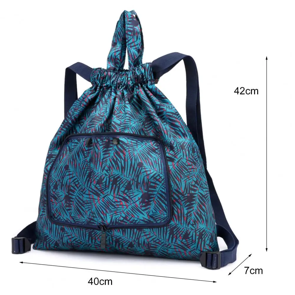 Top Trends: Hot Sales Foldable Flower Printing Nylon Drawcord Waterproof Large Capacity Shopping Backpack Women's Leisure Portable Travel Shoppable Styles - Image 4