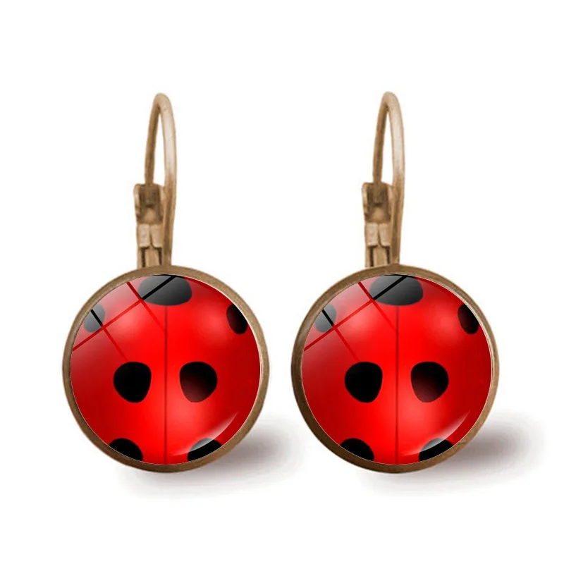 Top Trends: Cute Ladybug Drop Earrings For Women Wave Point Element Earrings Trendy Movie Animation Cartoon Jewelry Shoppable Styles - Image 5