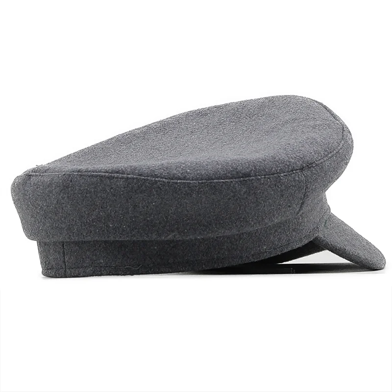 Top Trends: Classic Black High Quality Military Hat For Women Spring Autumn Winter Hats Felt Cap Winter Ladies Black Hat Woolen Beret Cap Shoppable Styles - Image 5