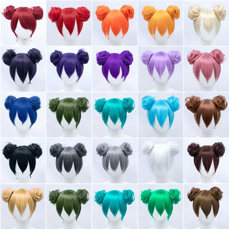 Top Trends: Synthetic HairPiece Messy Hair Buns Chignon Pink Red Blonde Blue Clip In Hair Extension Wig For Women Cosplay Hair Accessories Shoppable Styles