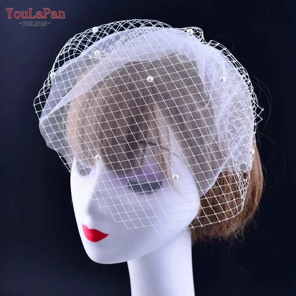 Top Trends: YouLaPan VA01 Bridal Birdcage Veil Wedding Veil Bridal Hair Comb Pearls Comb Veil Pearl Beaded Veil Hat With Veil Mask Shoppable Styles