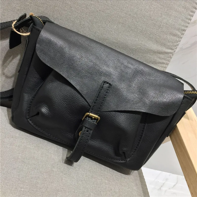 Top Trends: Retro Women Crossbody Bags Natural Real Leather Shoulder Bag Female Solid Casual Daily Messenger Bags Satchel Designer Handbags Shoppable Styles