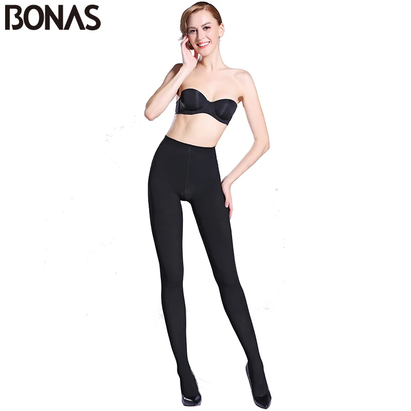 Top Trends: BONAS 80D Women Autumn Pantyhose Slim Seamless Female Color Tights Collant Femme Anti Hook Women Spring Tights High Elastic Shoppable Styles