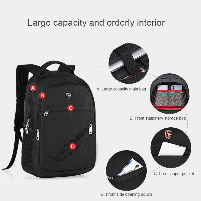 Top Trends: OIWAS Multifunction Backpack Men Women's Casual Business Backpacks 15.6 Inch Computer Bag Travel Bag Middle School Students Bag Shoppable Styles - Image 4