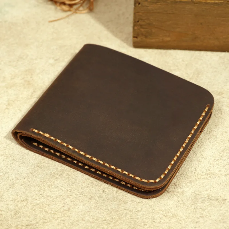 Top Trends: Top Genuine Leather Men&#039;s Wallet Retro Handmade Wallet For Men Durable Real Leather Portfel Male Cartera Hombre Purse For Men Shoppable Styles