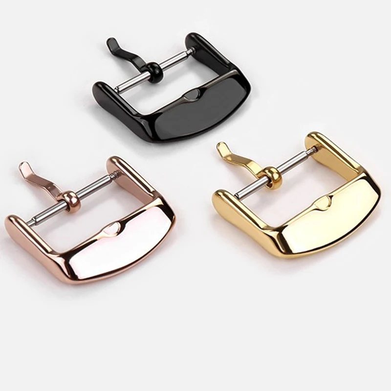 Top Trends: 10 12 14 16 18 20 22mm Stainless Steel Watch Buckle Spare Black Gold Rose Color Watch Strap Buckles Closure Tool High Quality Shoppable Styles