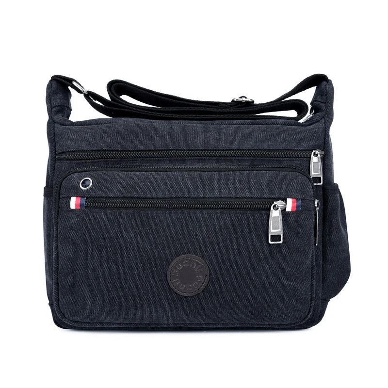 Top Trends: Men Canvas Travel Shoulder Bag Casual Crossbody Bags Good Qualtiy Outdoor Handbag Travel School Retro Tote Zipper Messenger Bag Shoppable Styles