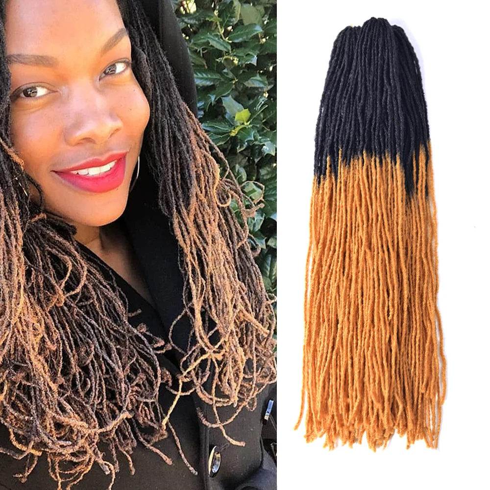 Top Trends: 18inch Dreadlocks Sister Locks Crochet Braids Hair Synthetic Dread Locks Braiding Hair Extension Ombre Brown Blonde Black Color Shoppable Styles