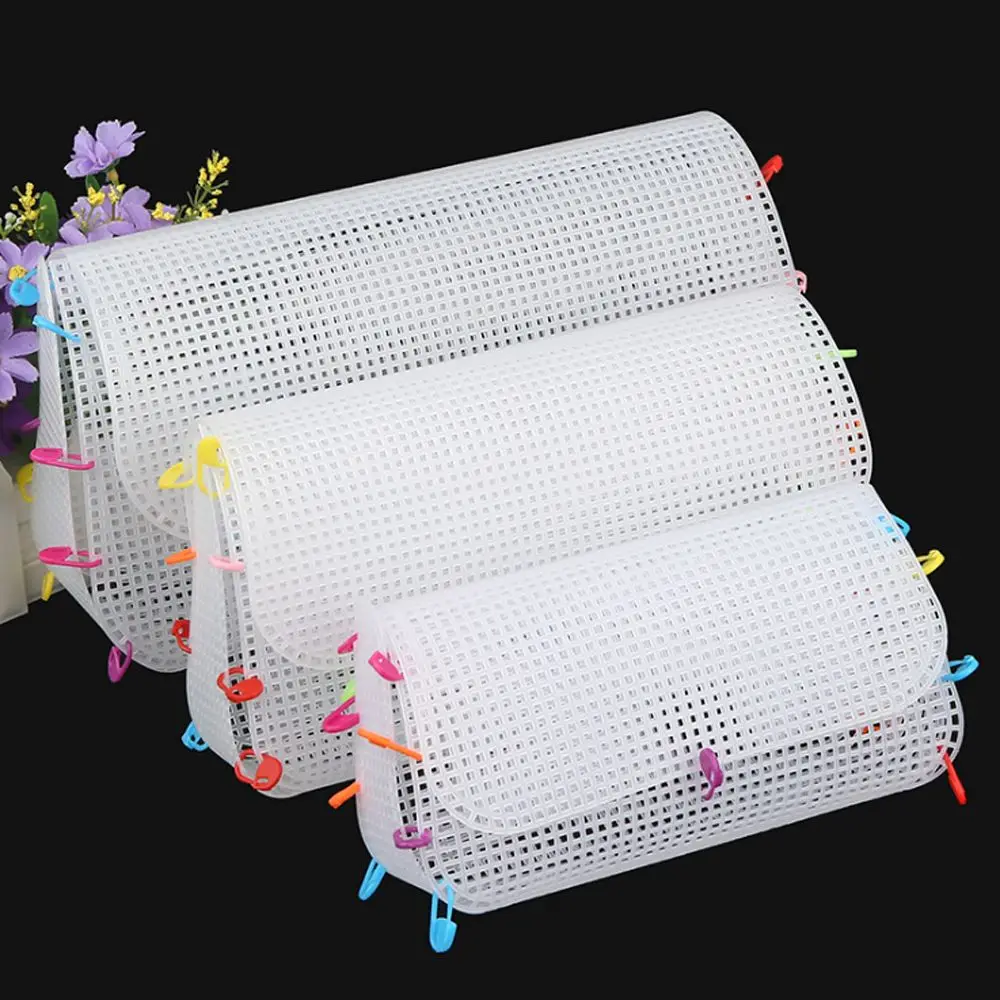 Top Trends: Plastic Mesh Cloth For Bag Making DIY Handmade Bags Weaving Material Latch Hook Bags Made Plastic Grid Hook Crafts Accessories Shoppable Styles