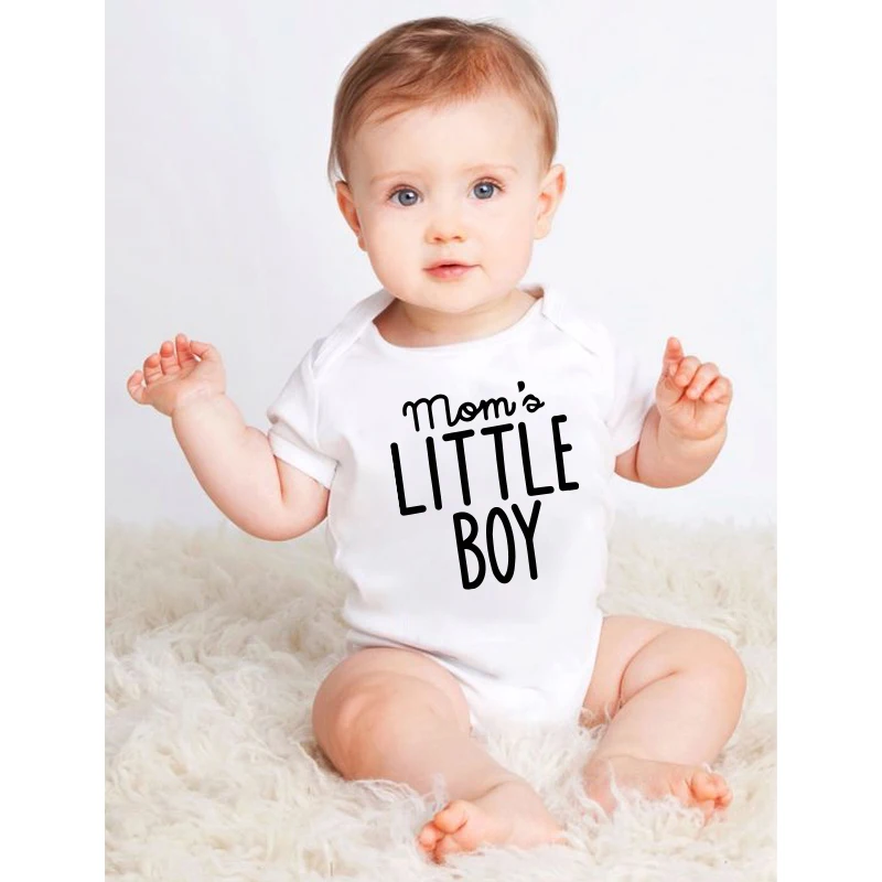 Top Trends: Toddler Funny Newborn Baby Clothes MOM LITTLE BOY Print Kid 100% Cotton Jumpsuits Bodysuits Outfits Infant Romper Son Baby 0-24M Shoppable Styles