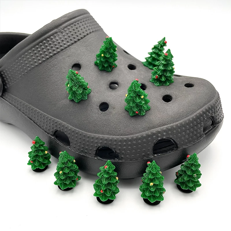 Top Trends: Christmas Theme Shoe Ornaments Christmas Tree Badge Decoration DIY Garden Shoe Charms Accessories For Baby Croc Clogs Shoe Pins Shoppable Styles