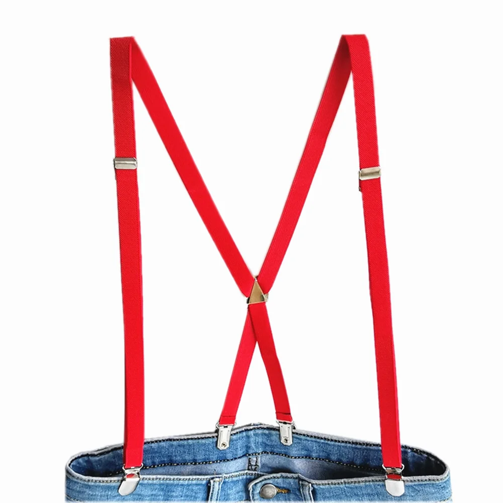 Top Trends: 4 Clips On 1.5CM Wide Men Suspenders Women Elastic Adjustable Adult Braces Suspender Kids Children Boys Girls Accessories Shoppable Styles - Image 2