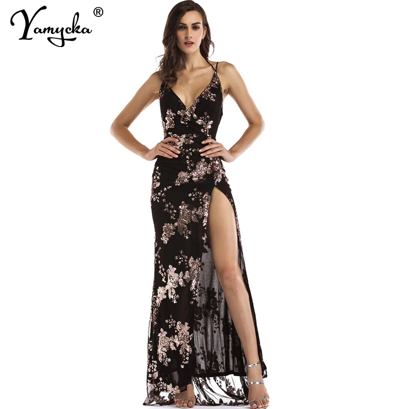 Top Trends: Sexy Black Sequins Maxi Summer Dress Women Vintage Elegant Backless Party Dress Long Club Bodycon Dresses Sukienki Vestidos 2024 Shoppable Styles