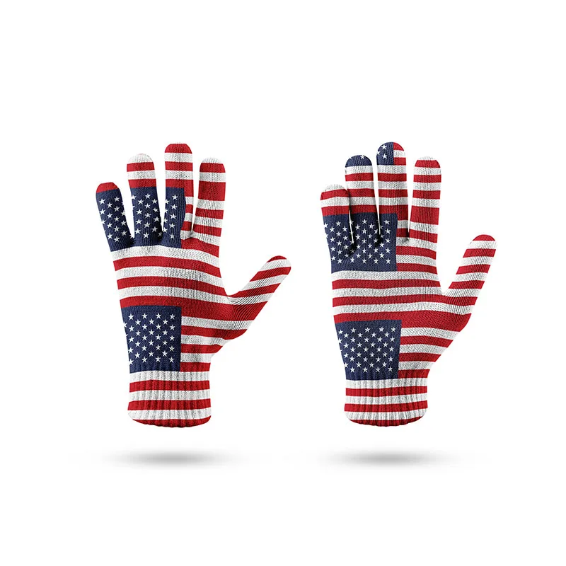 Top Trends: Fashion American Spain Flag Mittens For Womne Unisex 3D Print Touch Screen Casual Gloves Funny Riding Garden Work Female Gloves Shoppable Styles - Image 3