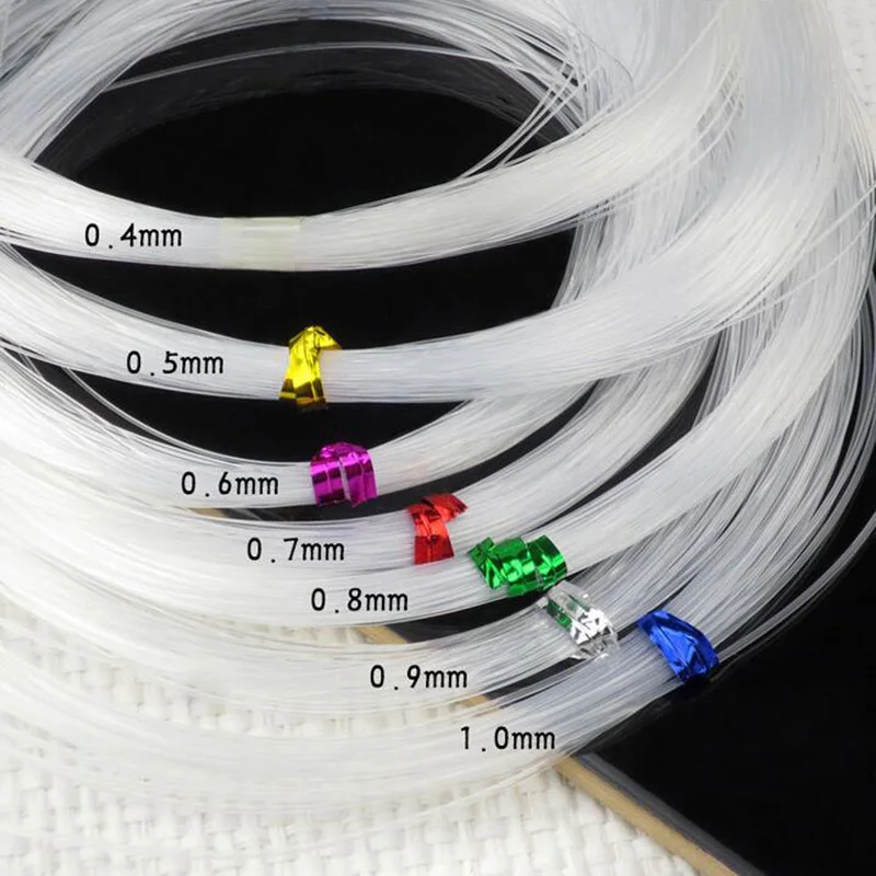 Top Trends: UPGFNK 0.4~1mm Transparent Non-Stretch Fish Line Wire Nylon String Rope Cord Beading Thread For Making Necklace Bracelet DIY Shoppable Styles